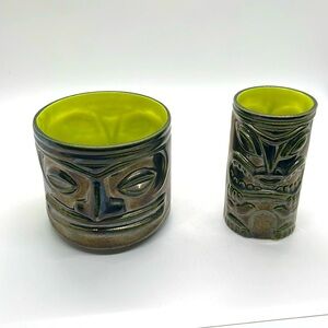 Tiki Mug Clay Duncan Mug Shot Glass Green